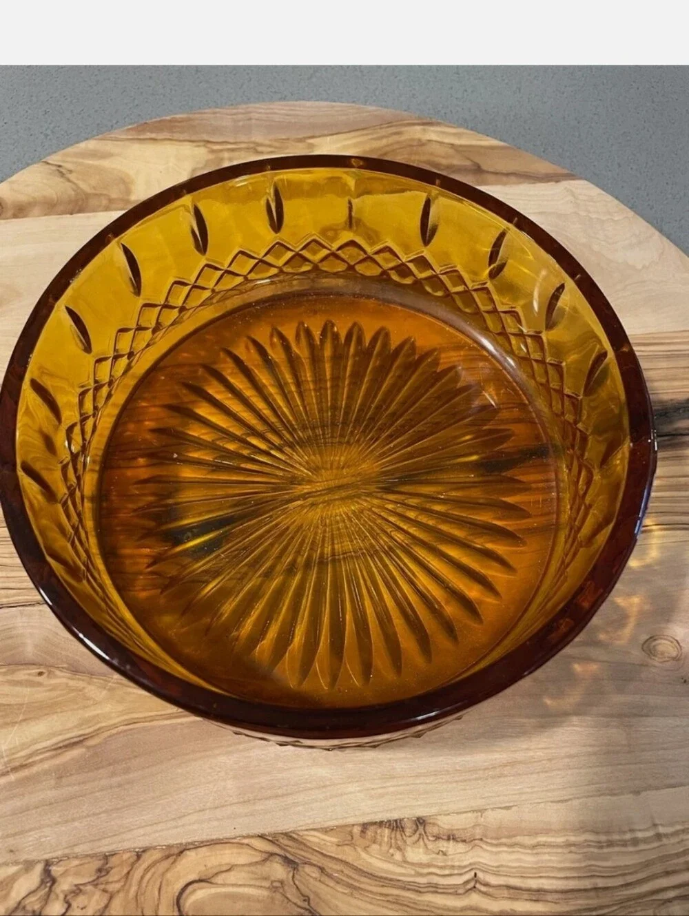 Amber Glass Candy Dish.